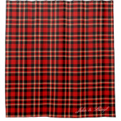 Klassiek rood en zwart Tartan Plaid Douchegordijn (Voorkant)