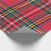 Klassiek rood gepantserd omslagpapier cadeaupapier (Hoek)