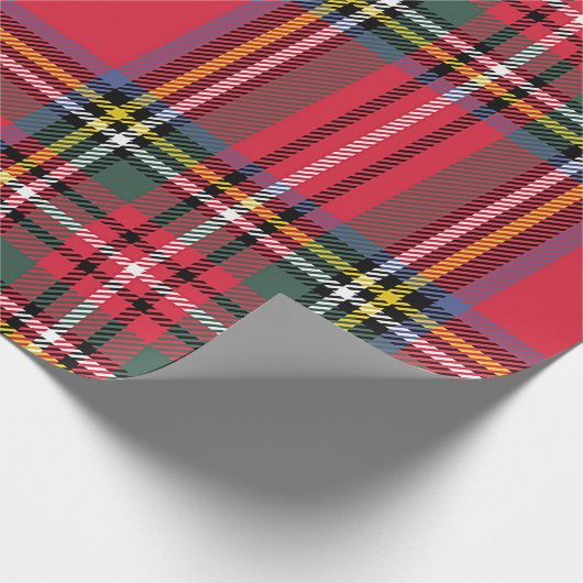 Klassiek rood gepantserd omslagpapier cadeaupapier (Hoek)