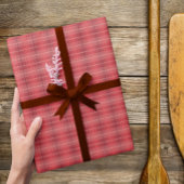 Klassiek rood geplakt kerstinpakpapier cadeaupapier