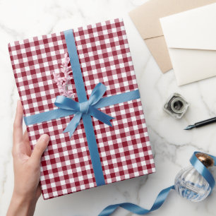Klassiek rood geruit gingham motief cadeaupapier