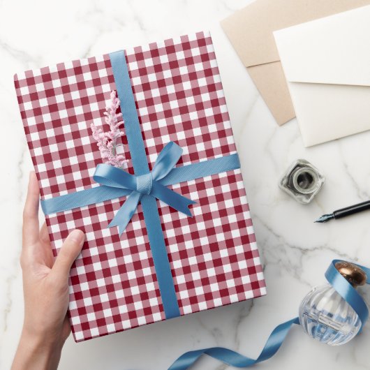 Klassiek rood geruit gingham motief cadeaupapier (Geschenken)