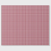 Klassiek rood geruit gingham motief cadeaupapier (Vlak)
