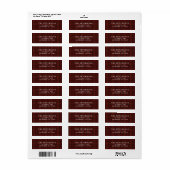 Klassiek rood geruit kerst retouradres etiket (Full Sheet)