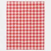 Klassiek rood geruit patroon fleece deken (Voorkant)