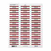 Klassiek rood geruit retour adres label (Full Sheet)