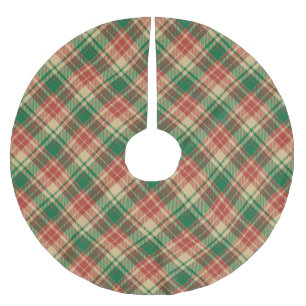 Klassiek rood groen beige ruitpatroon Kerstmis Kerstboom Rok