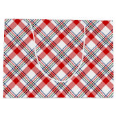 Klassiek rood groen blauw, geplakt patroon groot cadeauzakje (Achterkant)