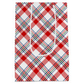 Klassiek rood groen blauw, geplakt patroon medium cadeauzakje (Achterkant)