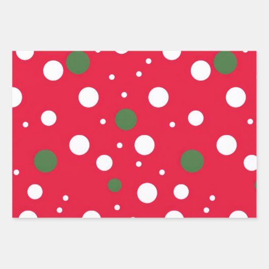 Klassiek rood groen en wit vakantie charme inpakpapier vel (Voorkant 3)