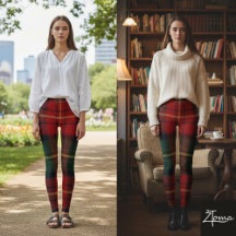 Klassiek rood groen geel tartan ruit