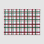 Klassiek Rood Groen Geruit Kerstmis Tissuepapier (Voorkant)