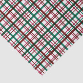Klassiek Rood Groen Geruit Kerstmis Tissuepapier (Detail)