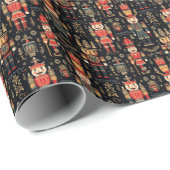 Klassiek Rood & Groen Notenkraker Wonderland Cadeaupapier (Rol Hoek)