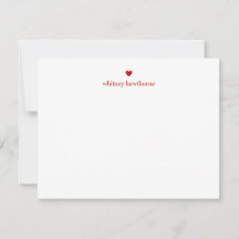 Klassiek Rood Hart Briefpapier Eenvoudig Minimalis