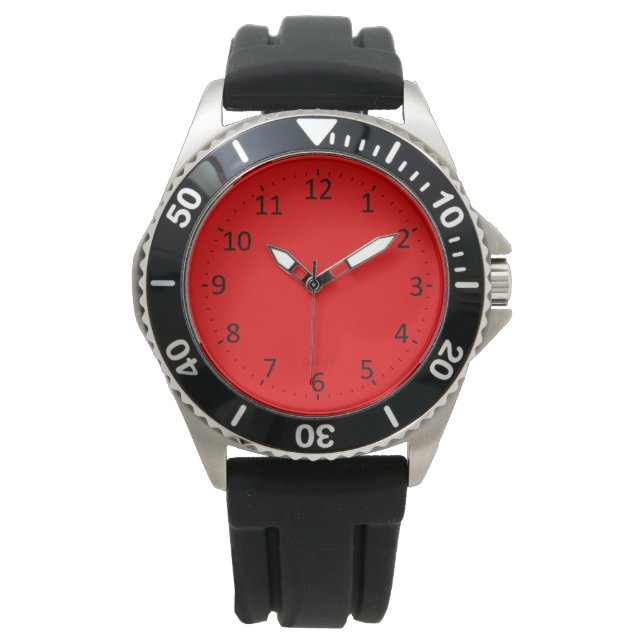 Klassiek rood horloge (Voorkant)
