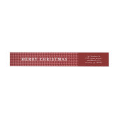 Klassiek Rood Houndstooth Prettig Kerstfeest (Individueel)