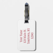 Klassiek rood impala converteerbaar Bagagelabel (Achterkant verticaal)