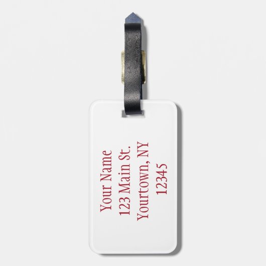 Klassiek rood impala converteerbaar Bagagelabel (Achterkant verticaal)