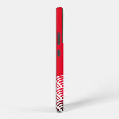 Klassiek rood Japans golflengterpatroon met Jouw n Samsung Galaxy Hoesje (Rechterkant)