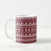 Klassiek Rood Kerstmis Trui Patroon Koffiemok (Links)