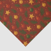 Klassiek rood kerstpapier – kerstcadeau tissuepapier (Detail)