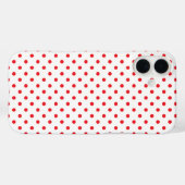 Klassiek rood klein stippenpatroon Case-Mate iPhone case (Achterkant (horizontaal))