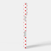 Klassiek rood klein stippenpatroon Case-Mate iPhone case (Achterkant / Rechts)