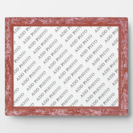 Klassiek rood Lijst voeg fotoplaque toe Fotoplaat