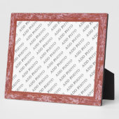 Klassiek rood Lijst voeg fotoplaque toe Fotoplaat (Zijkant)