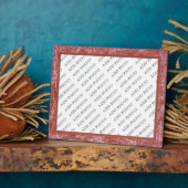 Klassiek rood Lijst voeg fotoplaque toe Fotoplaat (Zijkant)