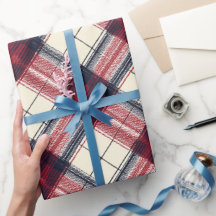 Klassiek rood marine-erfgoed tartan ruitpatroon