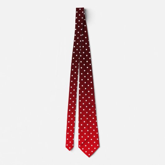 Klassiek rood met witte poka punten stropdas (Achterkant)