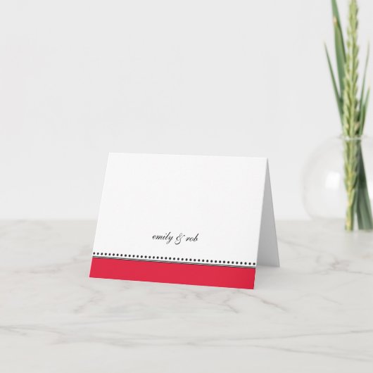 Klassiek rood met zwarte Stippen Notecard Notitiekaartje (Voorkant)