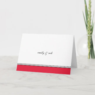 Klassiek rood met zwarte Stippen Notecards Bedankkaart