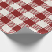 klassiek rood op wit of ELKE kleur gingham plaid Cadeaupapier (Hoek)