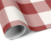 klassiek rood op wit of ELKE kleur gingham plaid Cadeaupapier (Rol Hoek)