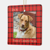 Klassiek rood patroon keramisch ornament (Links)