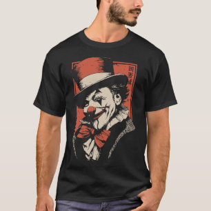 Klassiek rood Pet clown circus ontwerp T-shirt