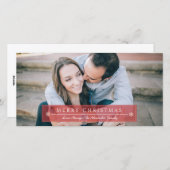 Klassiek Rood Prettig Kerstfeest Feestdagenkaart (Voorkant / Achterkant)