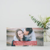 Klassiek Rood Prettig Kerstfeest Feestdagenkaart (Staand voorkant)