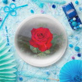 Klassiek rood rozenpapier Bord (Feest)