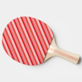 Klassiek rood Sinaasappel Regimental Stripes Patte Tafeltennisbatje (Zijkant)
