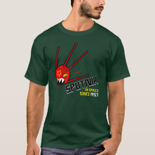 klassiek rood sputnik donker t-shirt 
