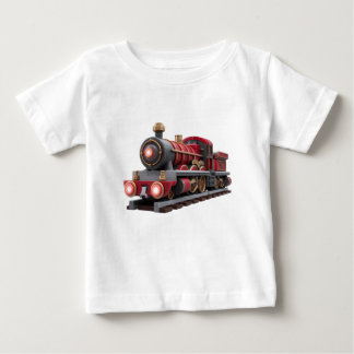 Klassiek rood stoomtrein T-shirt voor avontuurlijk