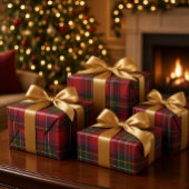 Klassiek rood tartan geruit inpakpapier