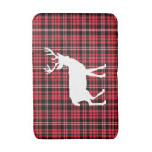 Klassiek rood tartan geruit patroon badmat (Voorkant Verticaal)