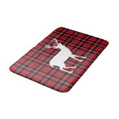 Klassiek rood tartan geruite patroon badmat (Gekanteld)
