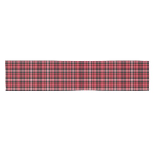 Klassiek rood tartan geruite patroon korte tafelloper (Horizontaal)