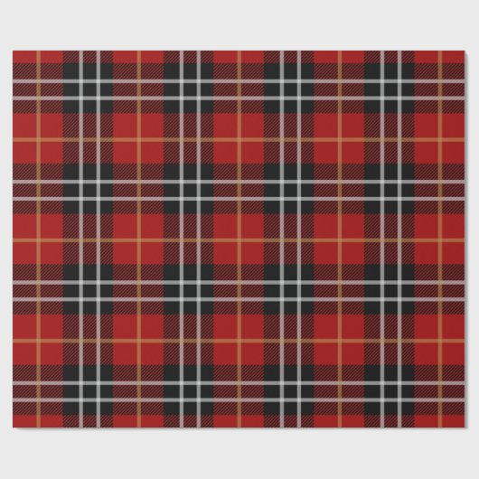 Klassiek rood Tartan Plaid Patroon Inpakpapier (Vlak)